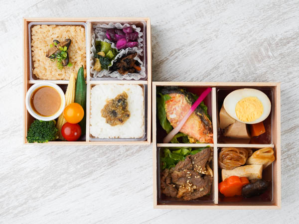 山形牛焼肉と鮭西京焼き御膳