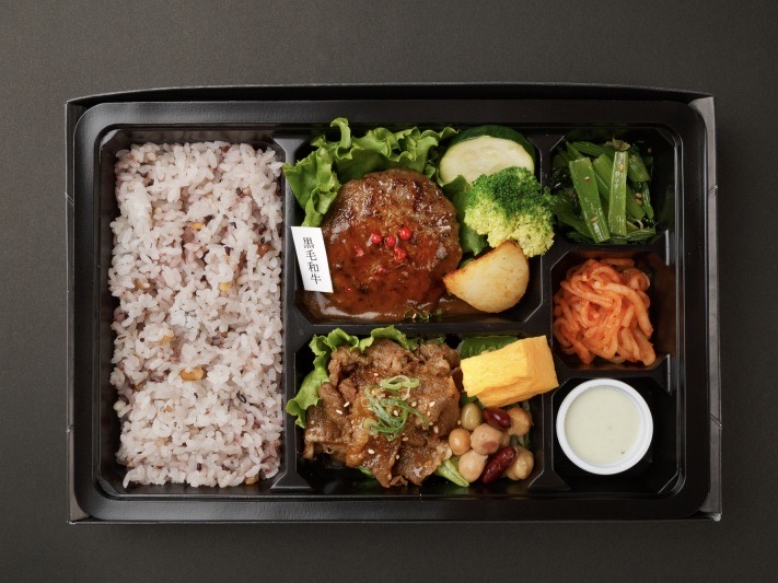 A4和牛の甘ダレ焼きしゃぶ＆トリュフ醤油で頂く和牛ハンバーグ御膳