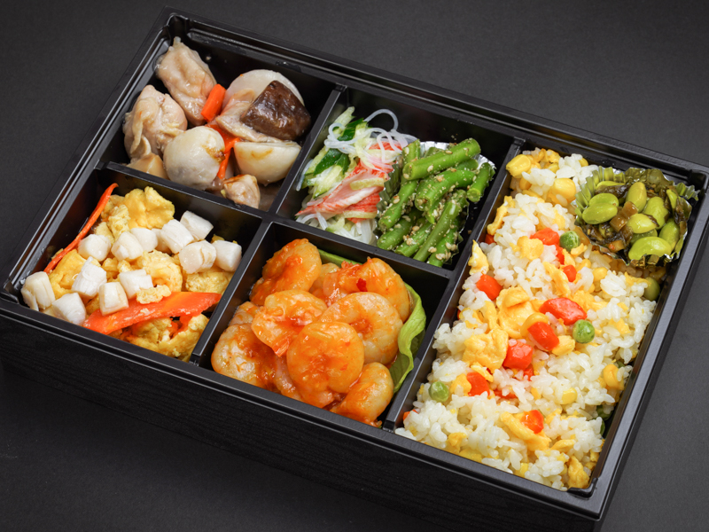 海老のチリソース＆中華風うま煮御膳