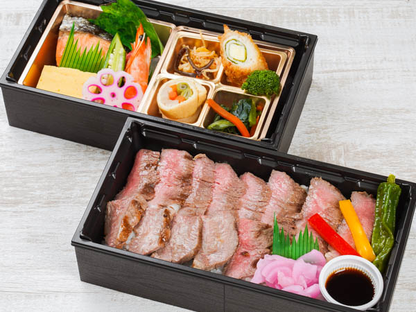 牛ロースステーキ豪華二段重