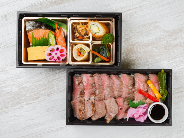 牛ロースステーキ豪華二段重