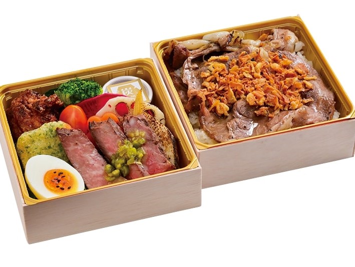 和牛はみだしカルビ＆和牛サーロイン二段幕の内弁当