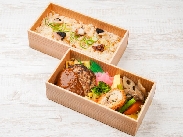 但馬牛ハンバーグと明石蛸飯