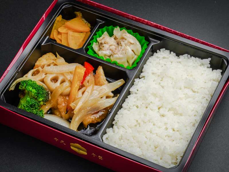 白身魚の甘酢あんかけ弁当