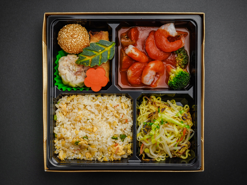 【4升】海老チリソースと炒飯弁当