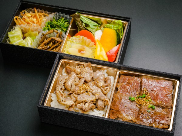 黒毛和牛上カルビと塩牛焼きしゃぶ