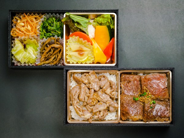 黒毛和牛上カルビと塩牛焼きしゃぶ