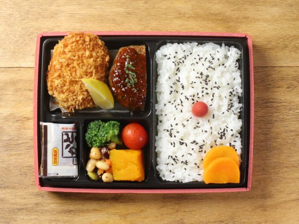 楽万クロケット＆ハンバーグ弁当（10）